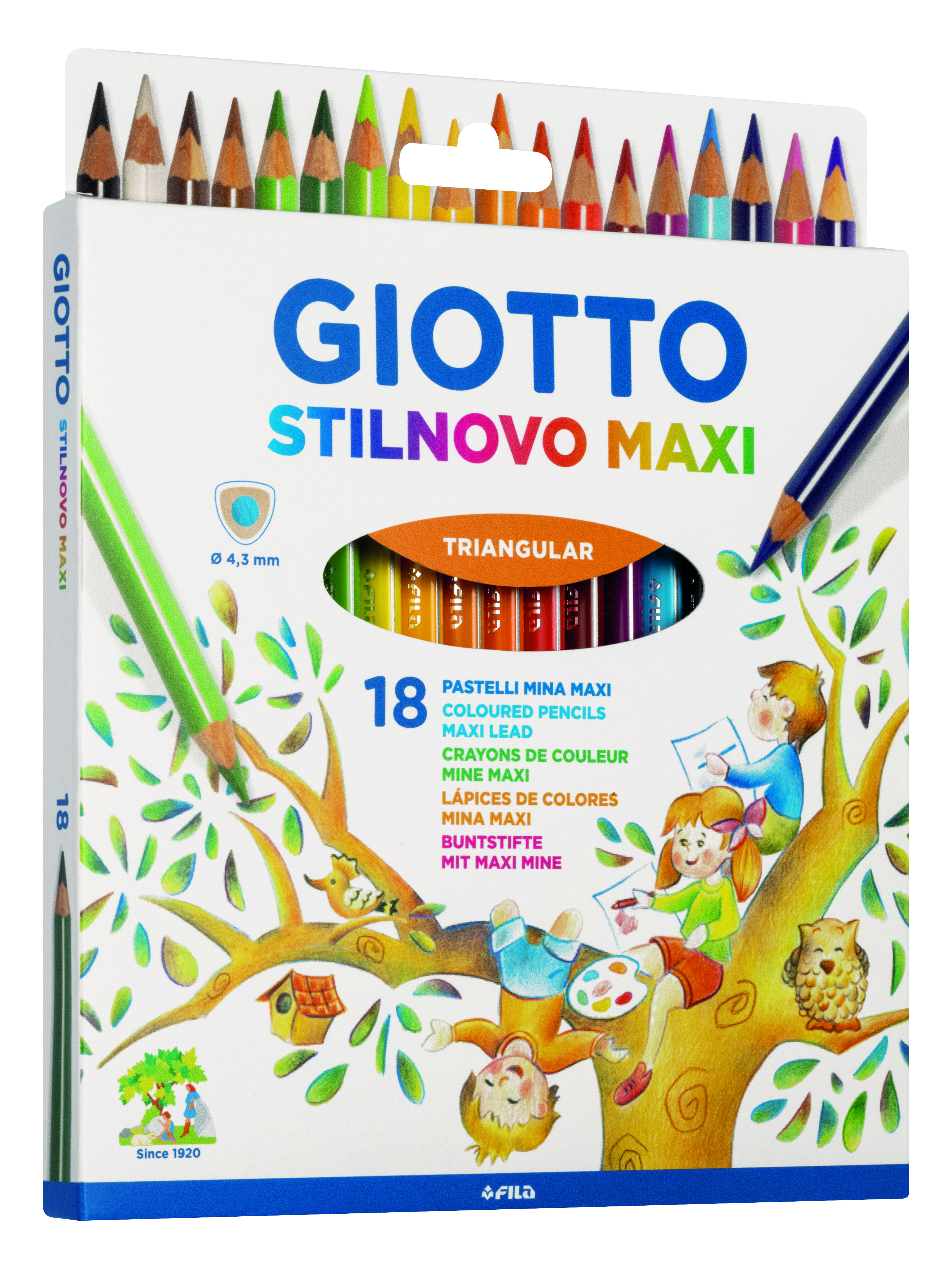 Giotto Stilnovo Maxi цветни моливи 18бр