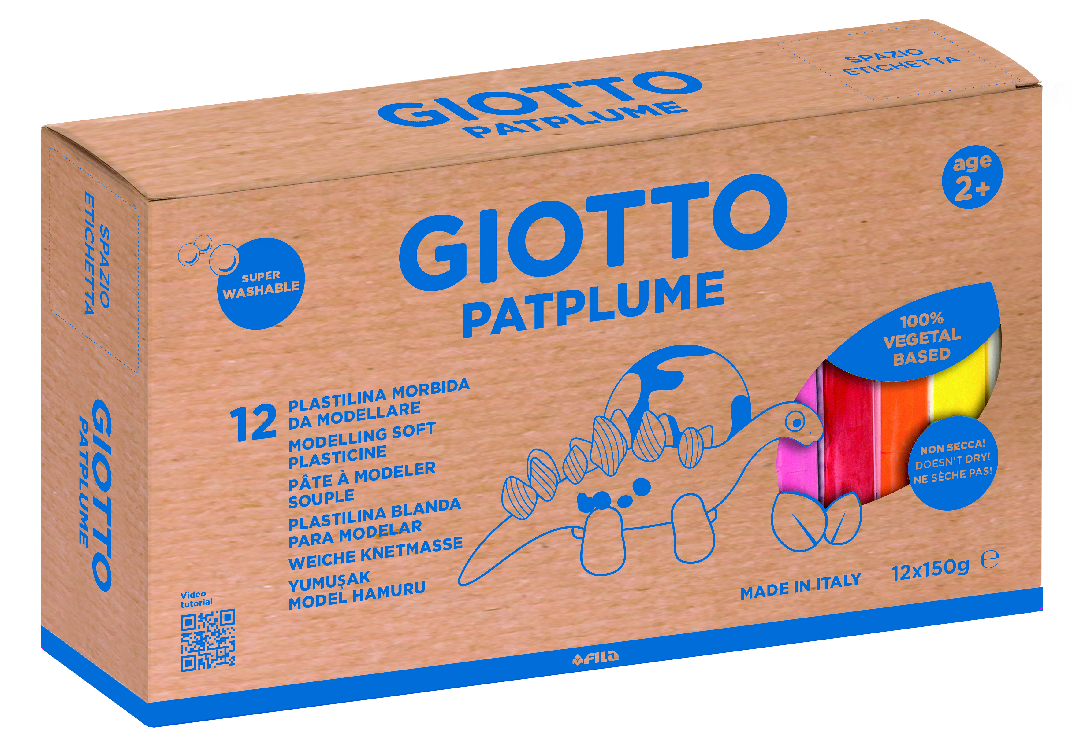 Комплект пластелин Giotto Patplume 12x150гр