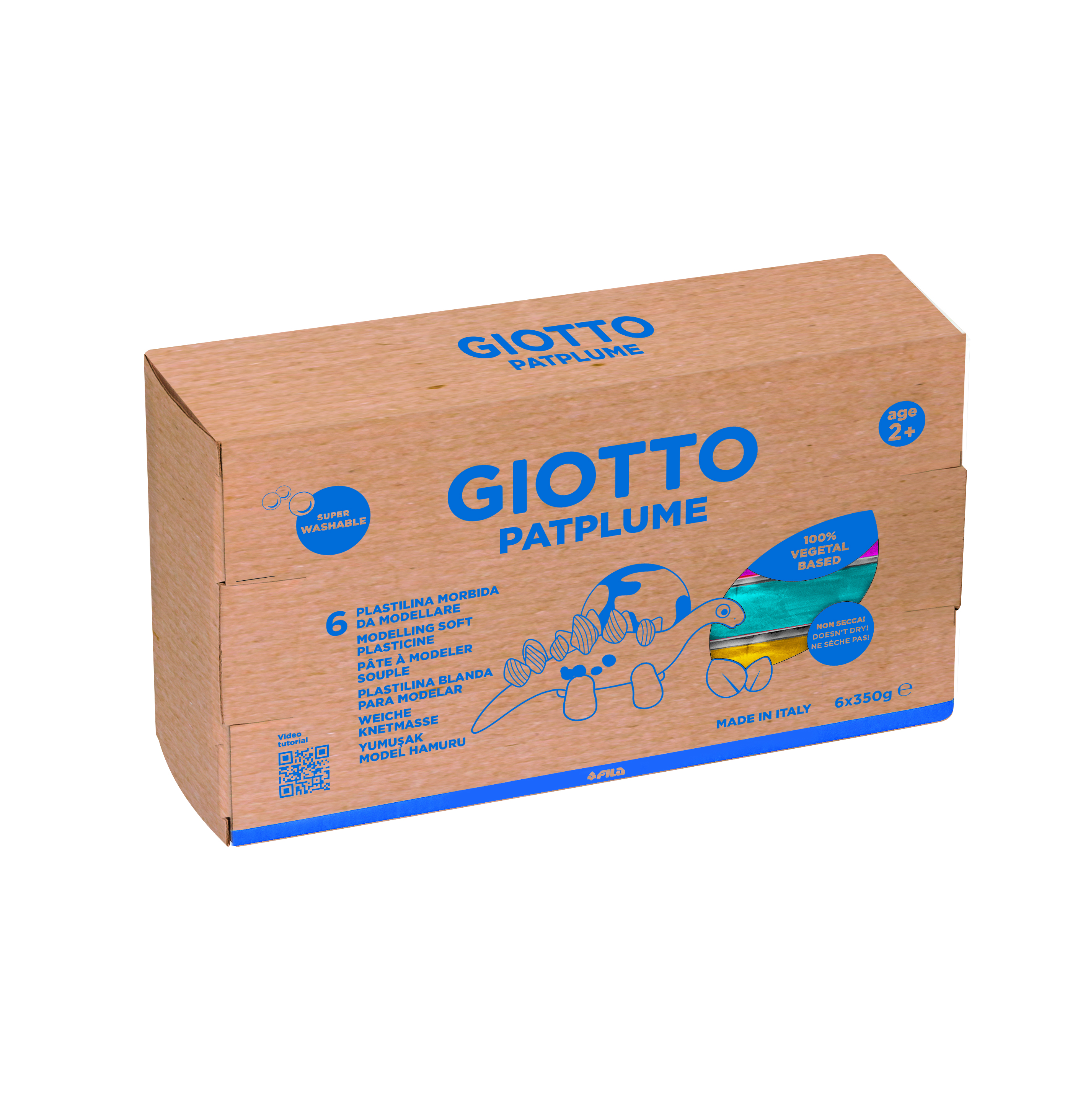 Комплект пластелин Giotto Patplume 6x350g