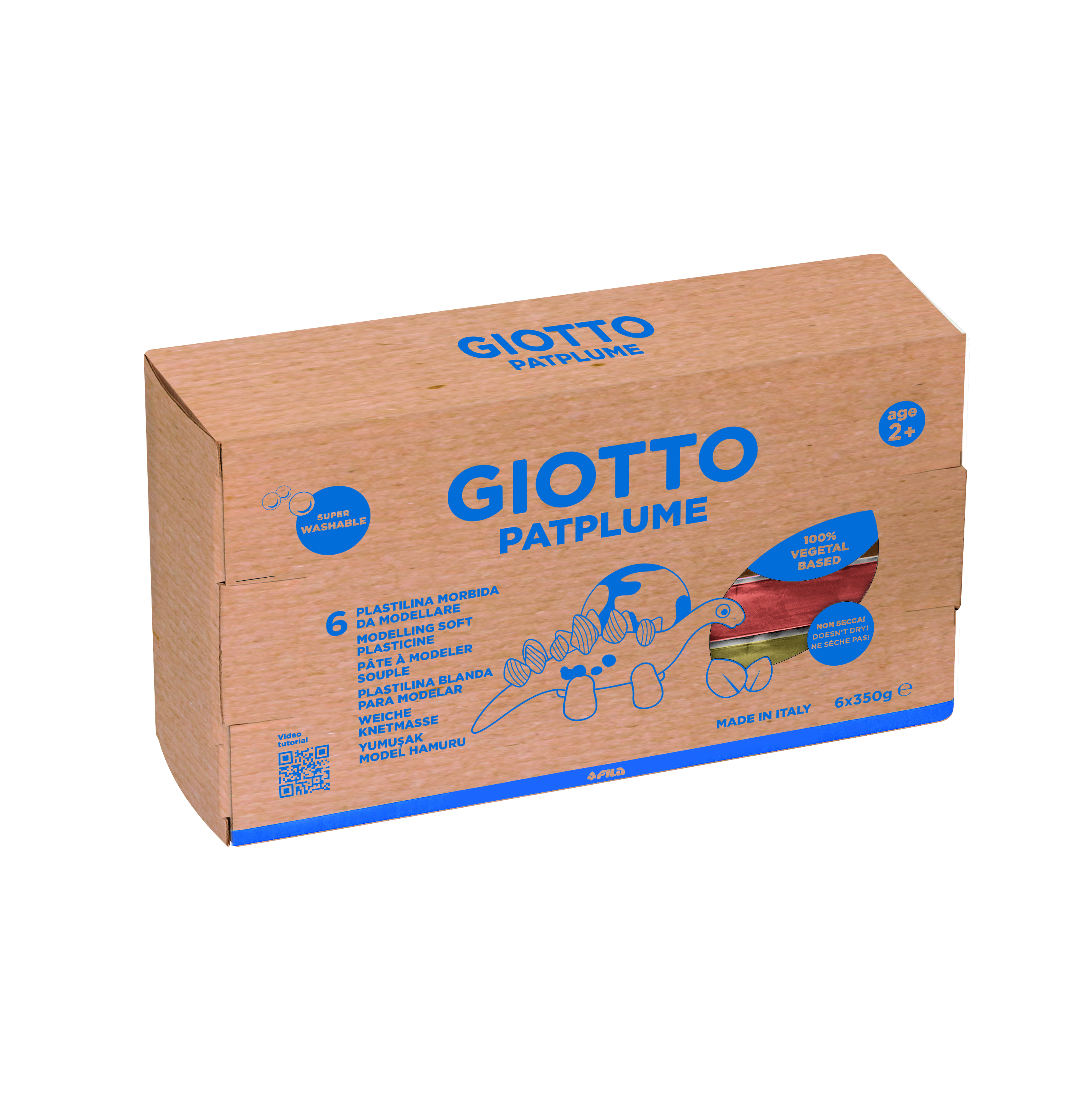 Комплект пластилин Giotto Patplume 6x350g Skintones