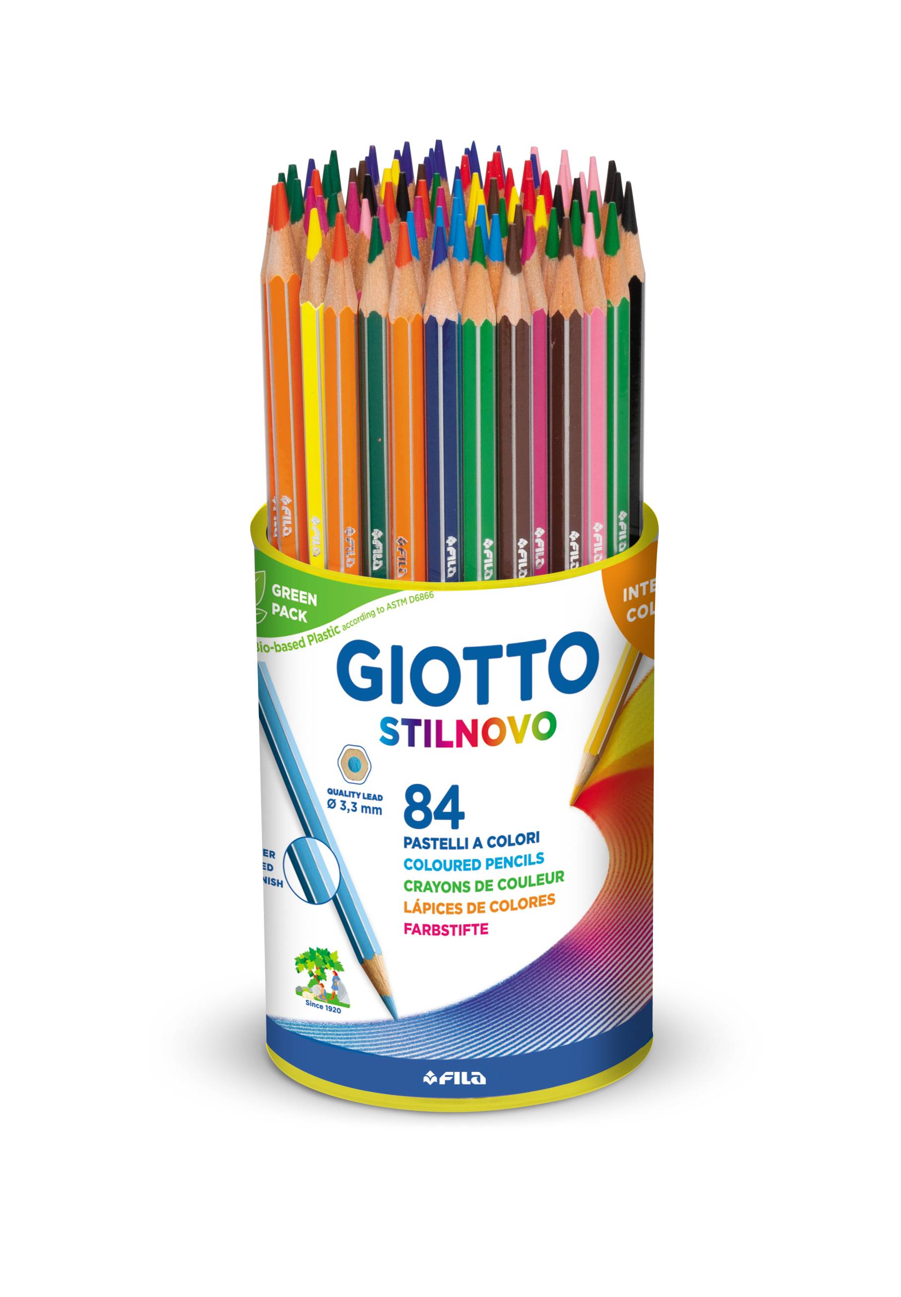 Ученически комплект цветни моливи Giotto Stilnovo 84 бр в кутия