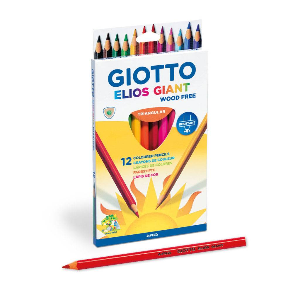 Цветни моливи без дърво Giotto Elios Giant 12бр