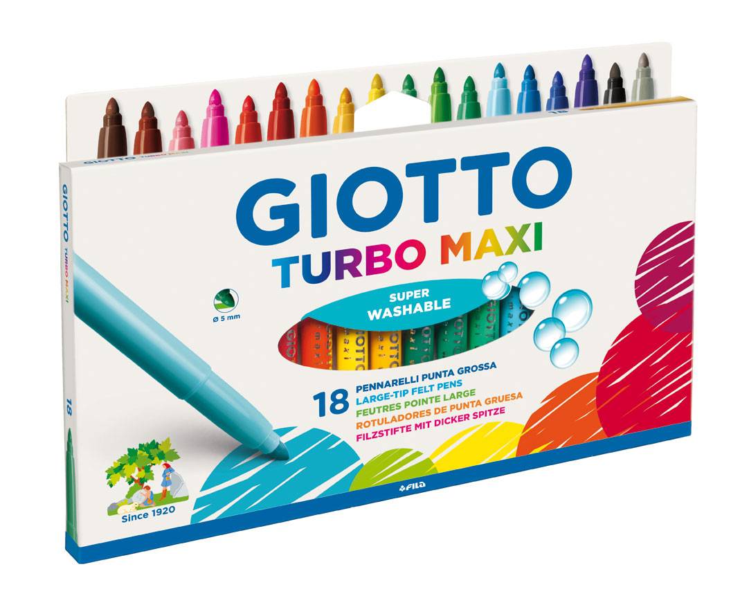 Флумастери Giotto Turbo Maxi 18 бр. Блистер