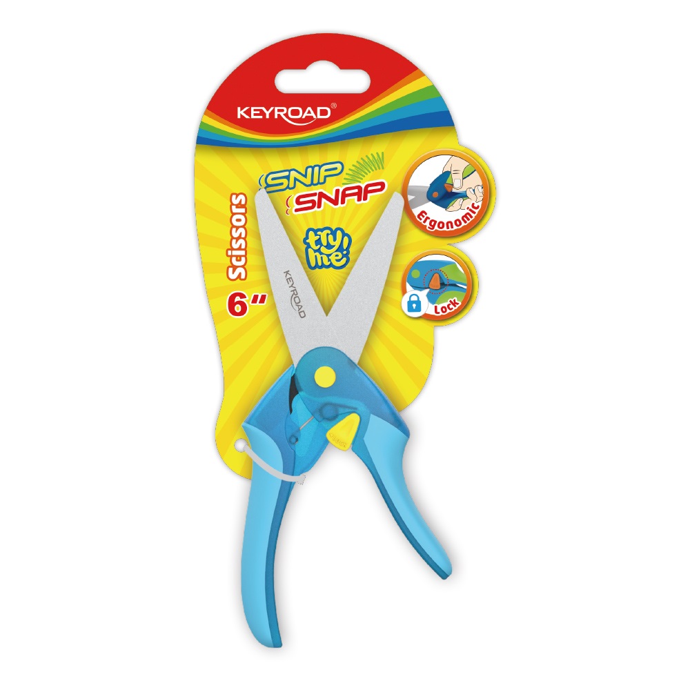 Keyroad scissors 15cm blunt tip Keyroad SnipSnap mixed colors