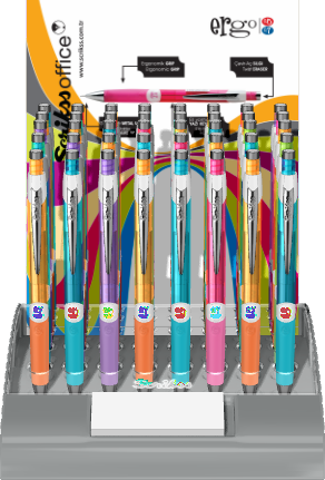 Дисплей автоматични моливи Ergo Neon, 40 броя