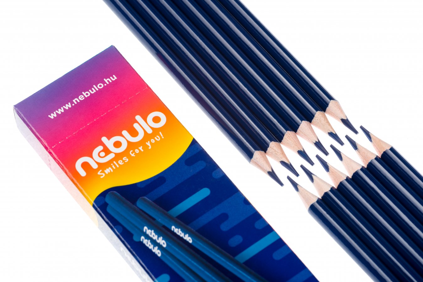 Nebulo цветен молив, син, триъгълен