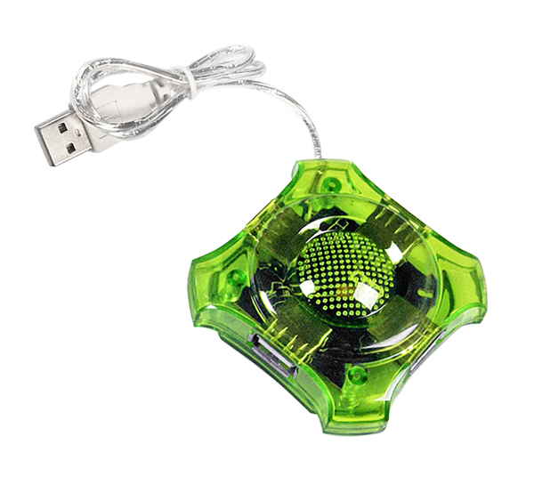 Esperanza USB 2.0 хъб 4 порта Star зелен