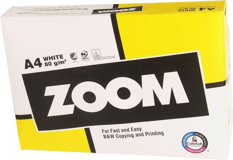 Копирна хартия Zoom А4 80гр 500л