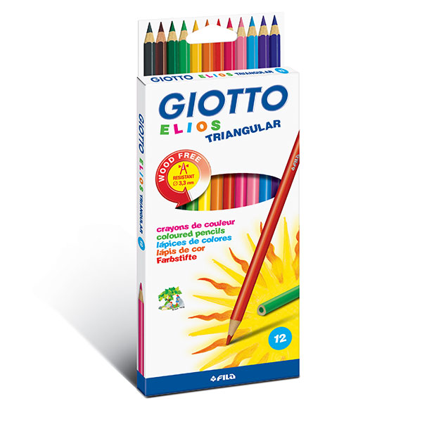 Цветни моливи Giotto Elios Tri 12 цвята