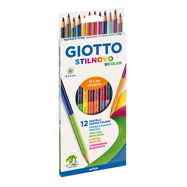 Цветни моливи Giotto Stilnovo Bicolor 24 цвята