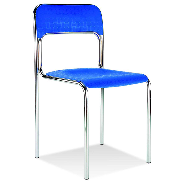 Стол Cortina Chrome пластмасов с метална рамка син