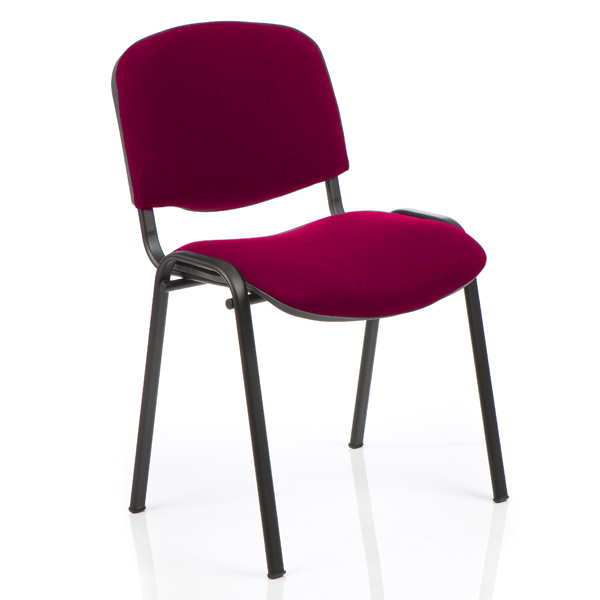 Стол ISO Black изкуствена кожа, бордо