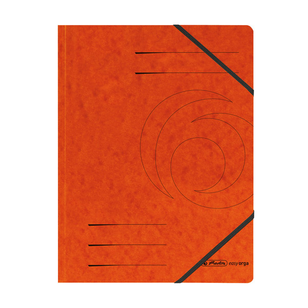 Папка картонена с ластик Herlitz Colorspan А4 оранжев