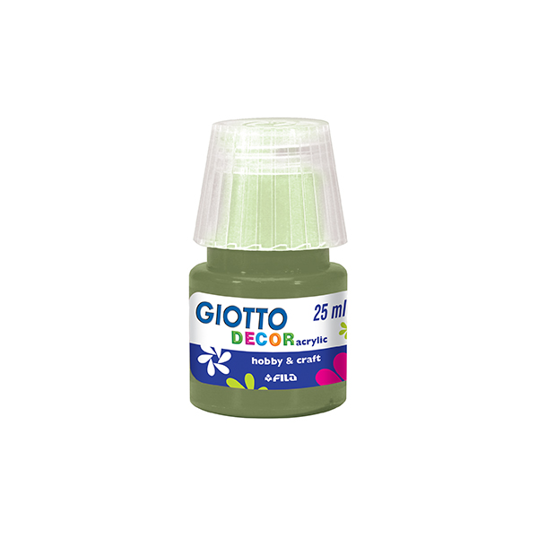 Водна боя за декориране Giotto Acrylic Decor за керамика/глина/порцелан, 25мл., Маслинено Зелен