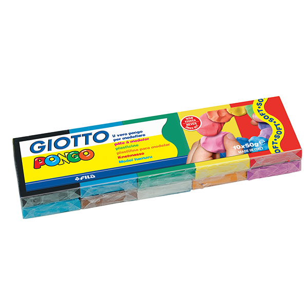Пластилин Giotto Pongo Soft 10 цвята х 50г.