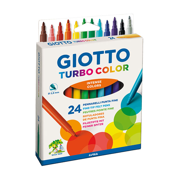 Флумастери Giotto Turbo Color 24 цвята