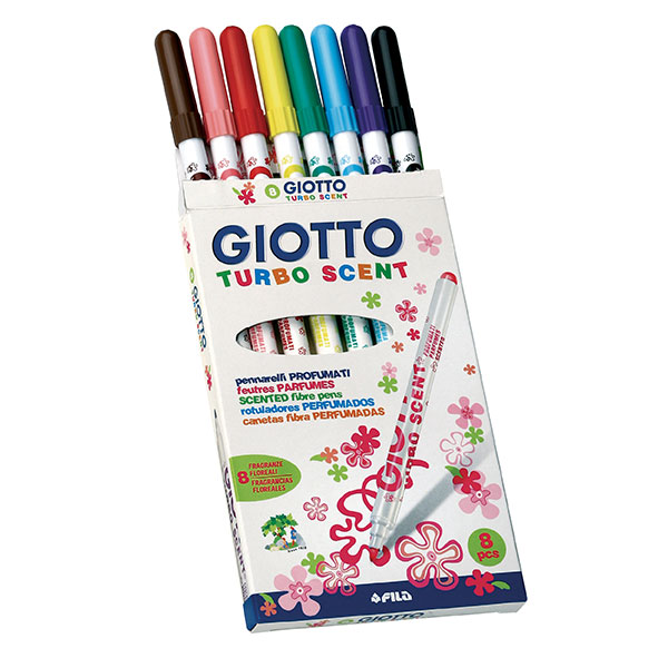 Флумастери Giotto Turbo Scent 8 цвята