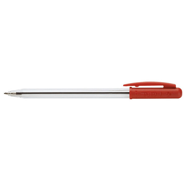 Автоматична химикалка Tratto 1 обикновено мастило, 1мм.връх червен