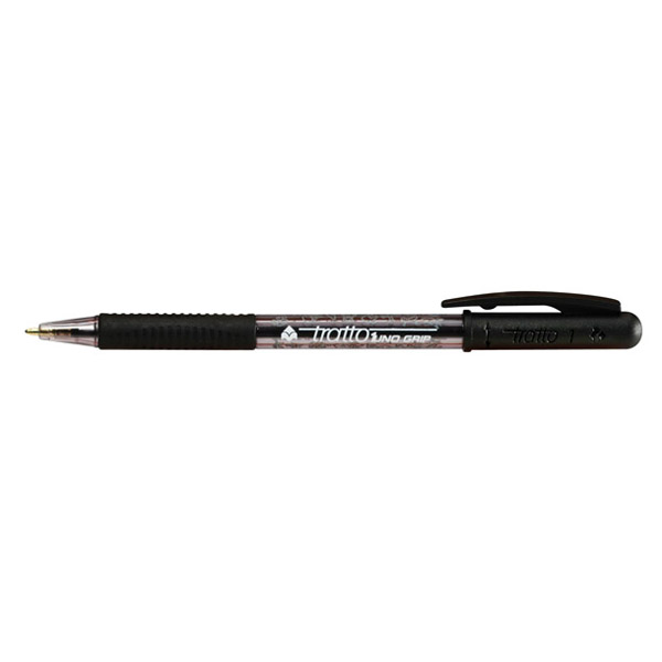 Автоматична химикалка Tratto 1 Grip обикновено мастило, 1мм.връх черен