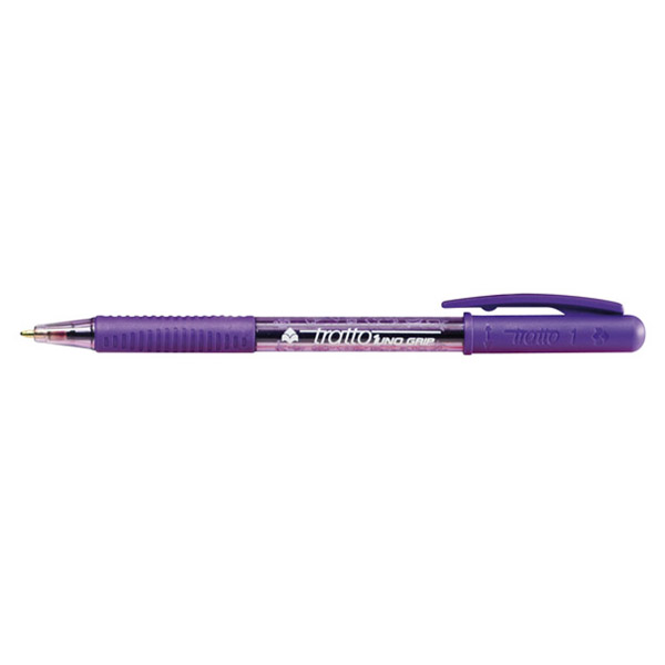 Автоматична химикалка Tratto 1 Grip обикновено мастило, 1мм. връх виолетов