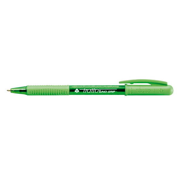 Автоматична химикалка Tratto 1 Grip обикновено мастило,1мм.връх  светло зелен