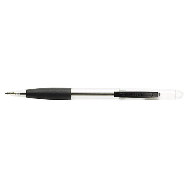 Автоматична химикалка Tratto Matic Grip обикновено мастило никелов връх 1мм., цвят черен