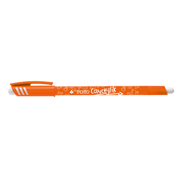 Химикалка с гума Tratto Cancellik  0,4мм., еднократна, изтриваемо мастило  оранжев