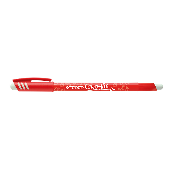Химикалка с гума Tratto Cancellik  0,4мм., еднократна, изтриваемо мастило червен