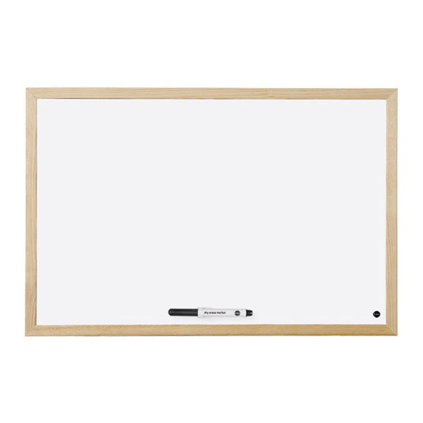 Бяло табло Bi-Office немагнитно с дървена рамка 40х60см.