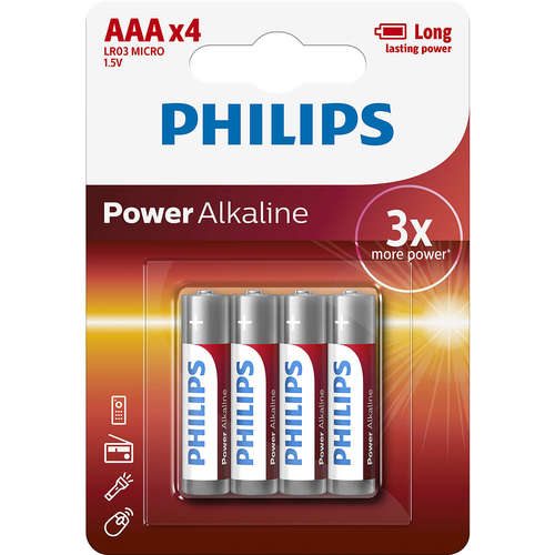 Philips Power Alkaline Battery LR03P4F/10