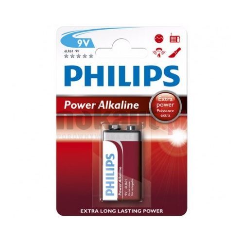 Philips Power Alkaline Battery 6LR61P1B/10