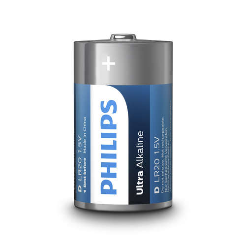 Philips Ultra Alkaline Battery LR20E2B/10