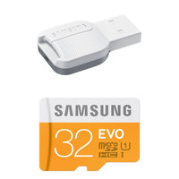 Samsung MicroSD card EVO series + USB2 Adapter, 32GB