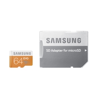 Samsung MicroSD card EVO series with Adapter, 64GB
