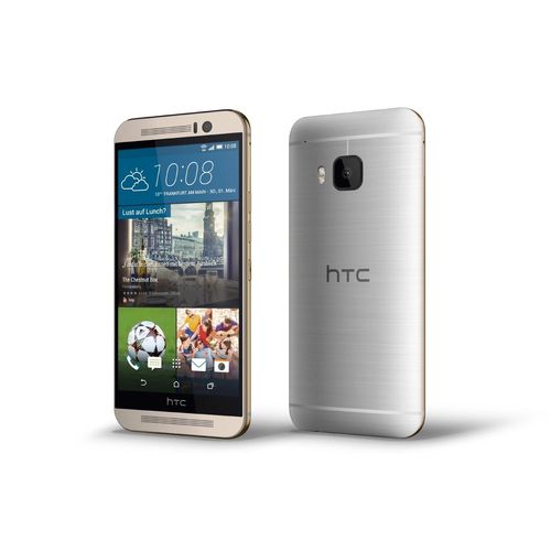 HTC One M9 Gold on silver