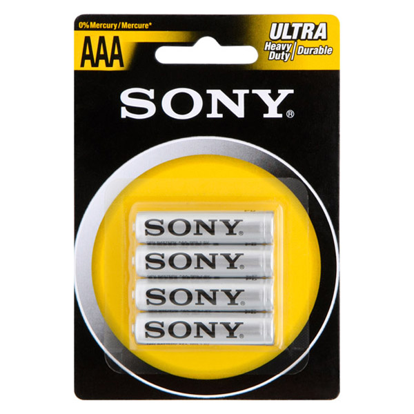 Батерия Sony Ultra Zinc R03/AAA Цинкова, 1.5V