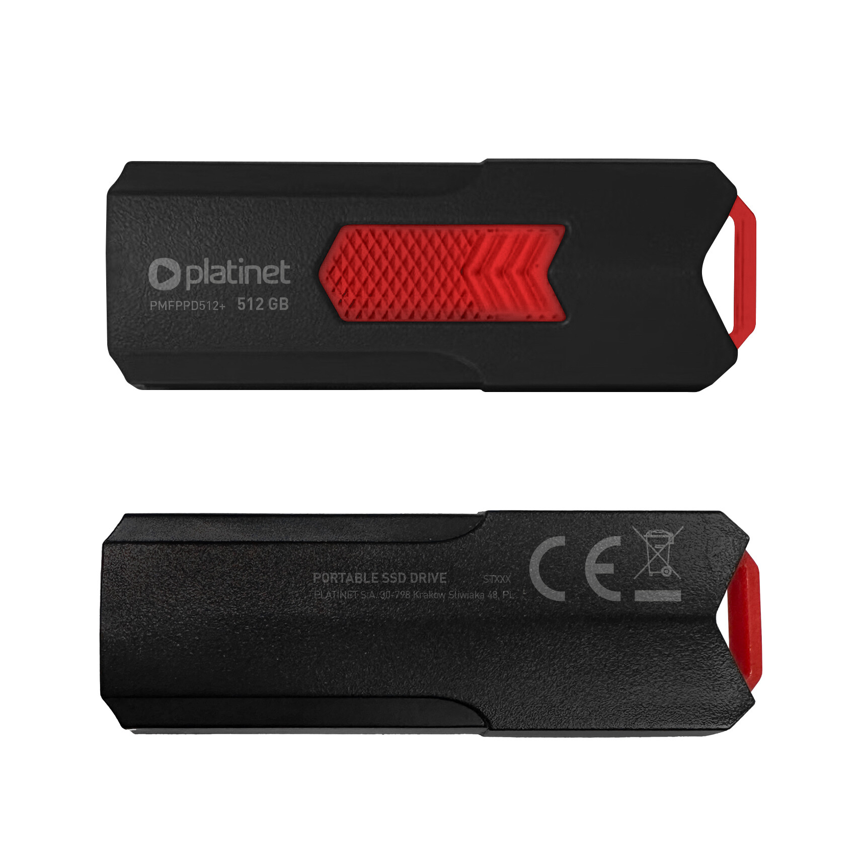 Platinet Преносим SSD диск USB 3.2 UP to 400 MB/s 512GB черен